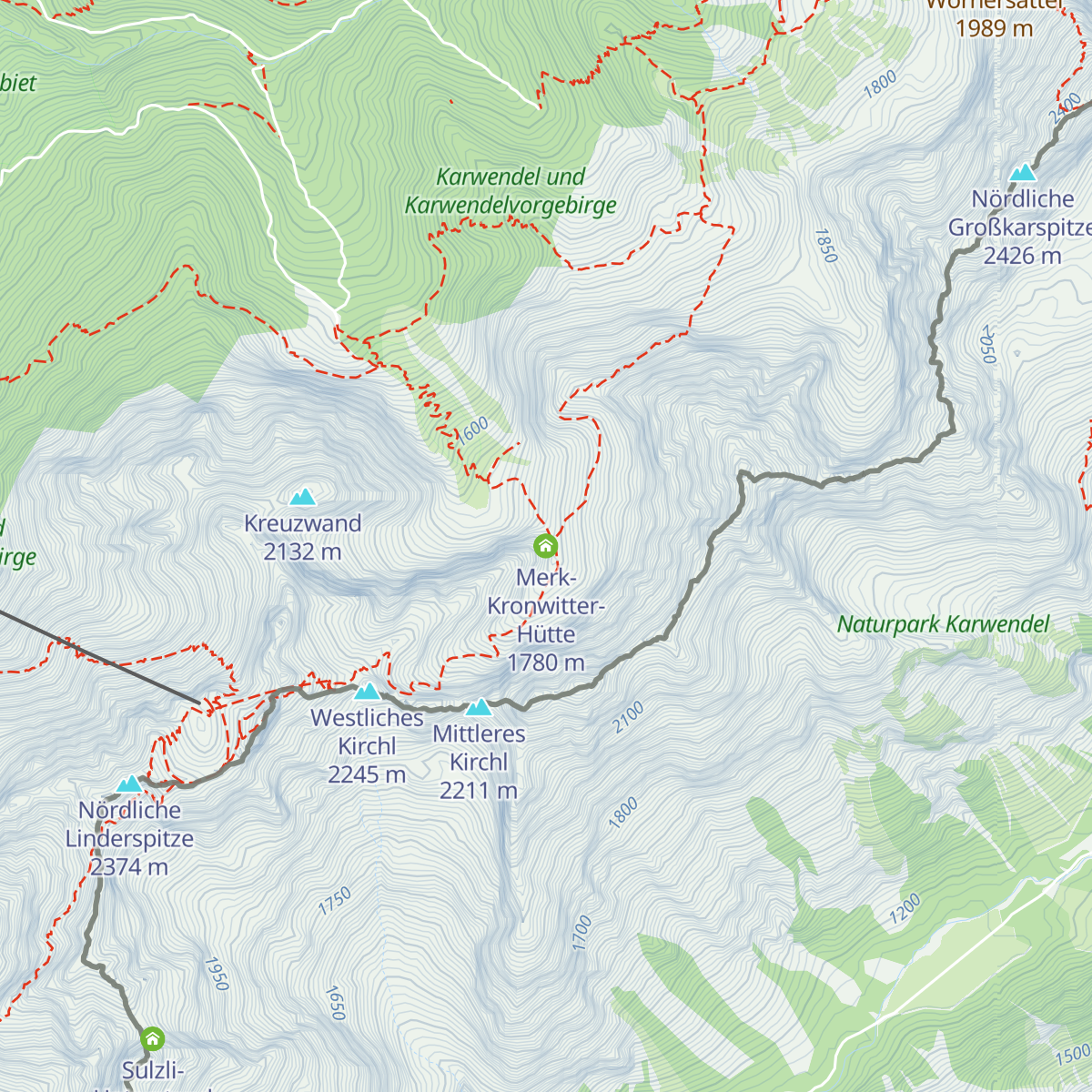 Merk-Kronwitter-Hütte map