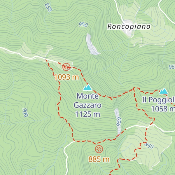 Map of Monte Gazzaro