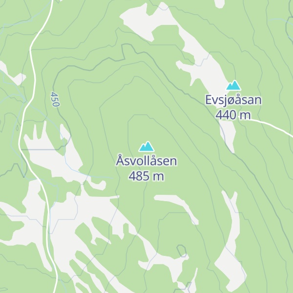 Map of Åsvollåsen