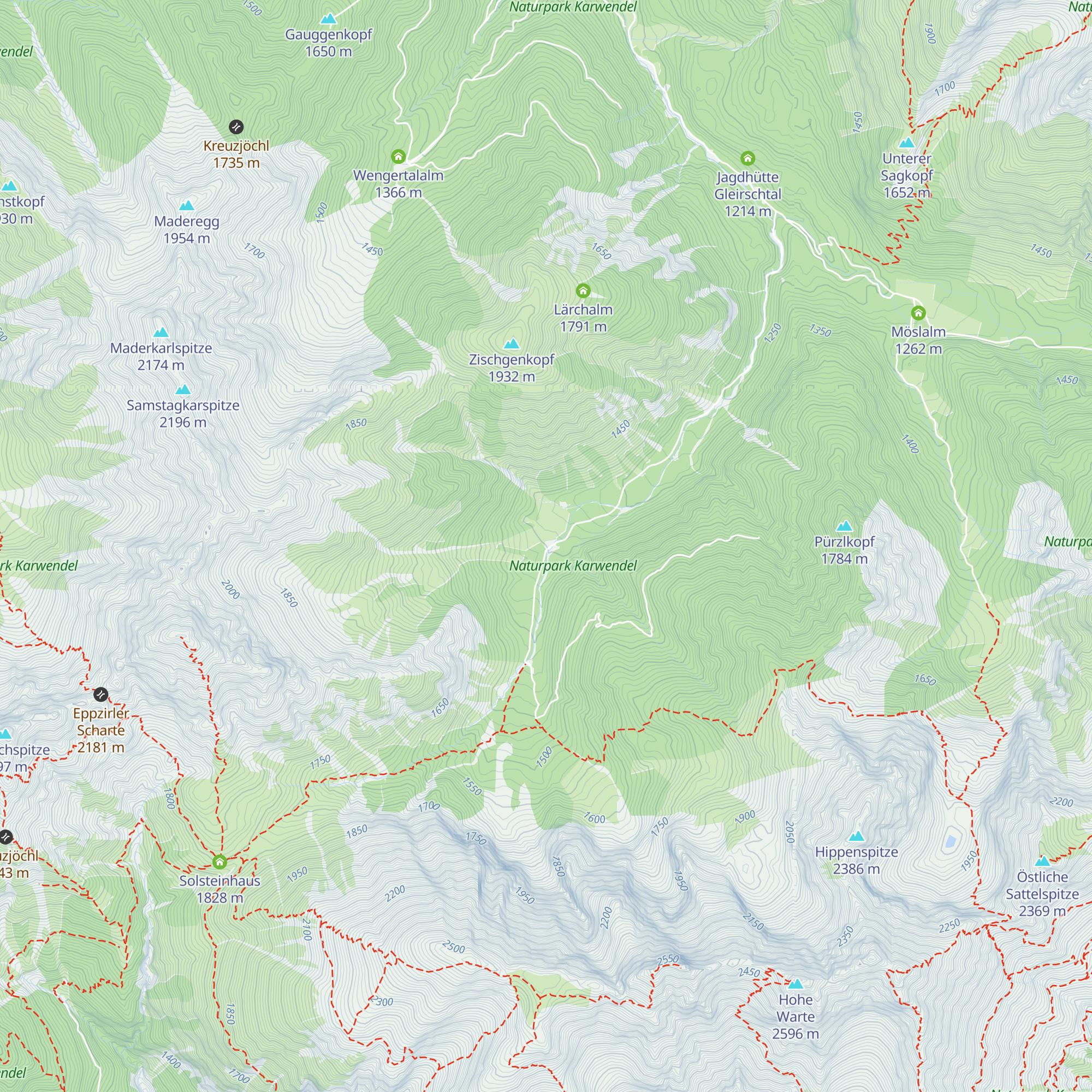 Zirler Kristenalm map
