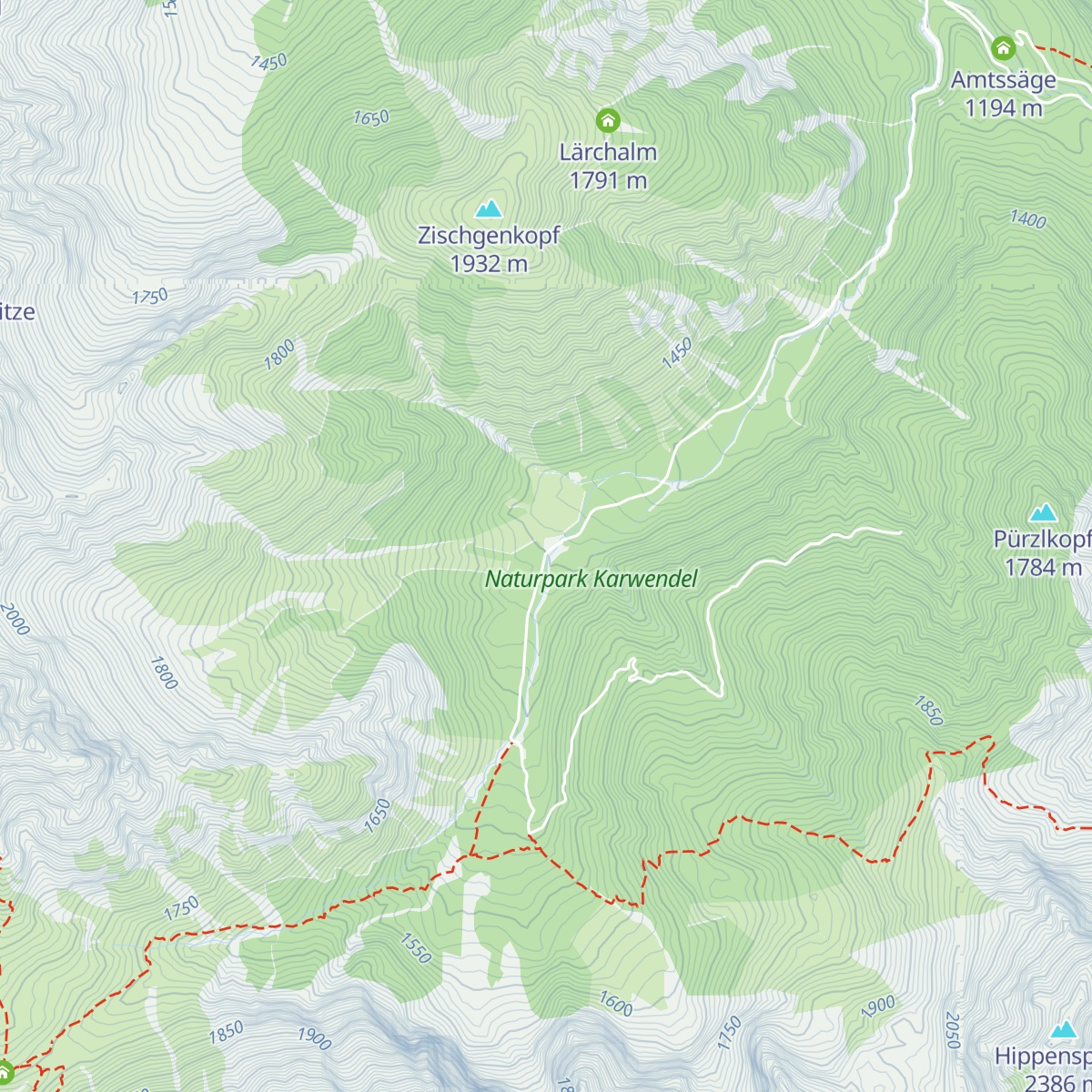 Zirler Kristenalm map