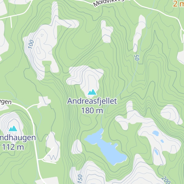 Map of Andreasfjellet