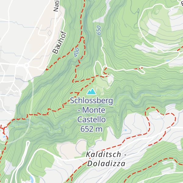 Map of Schlossberg - Monte Castello