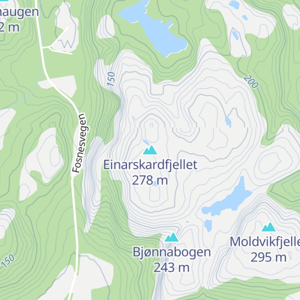 Map of Einarskardfjellet