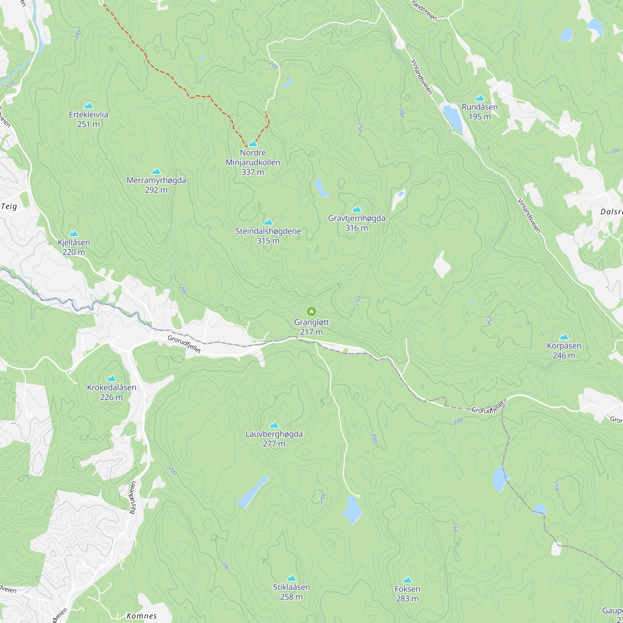Grangløtt map