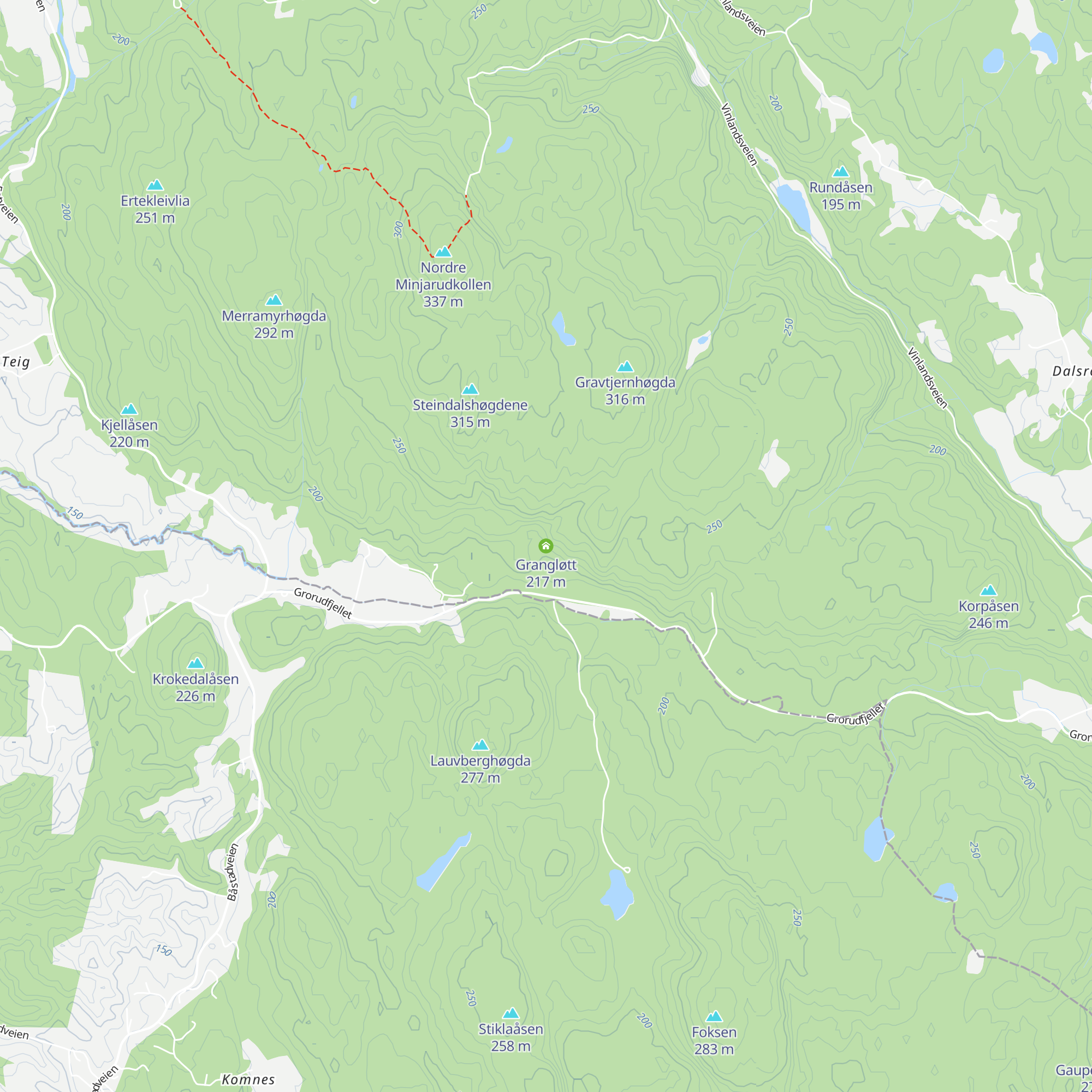 Grangløtt map
