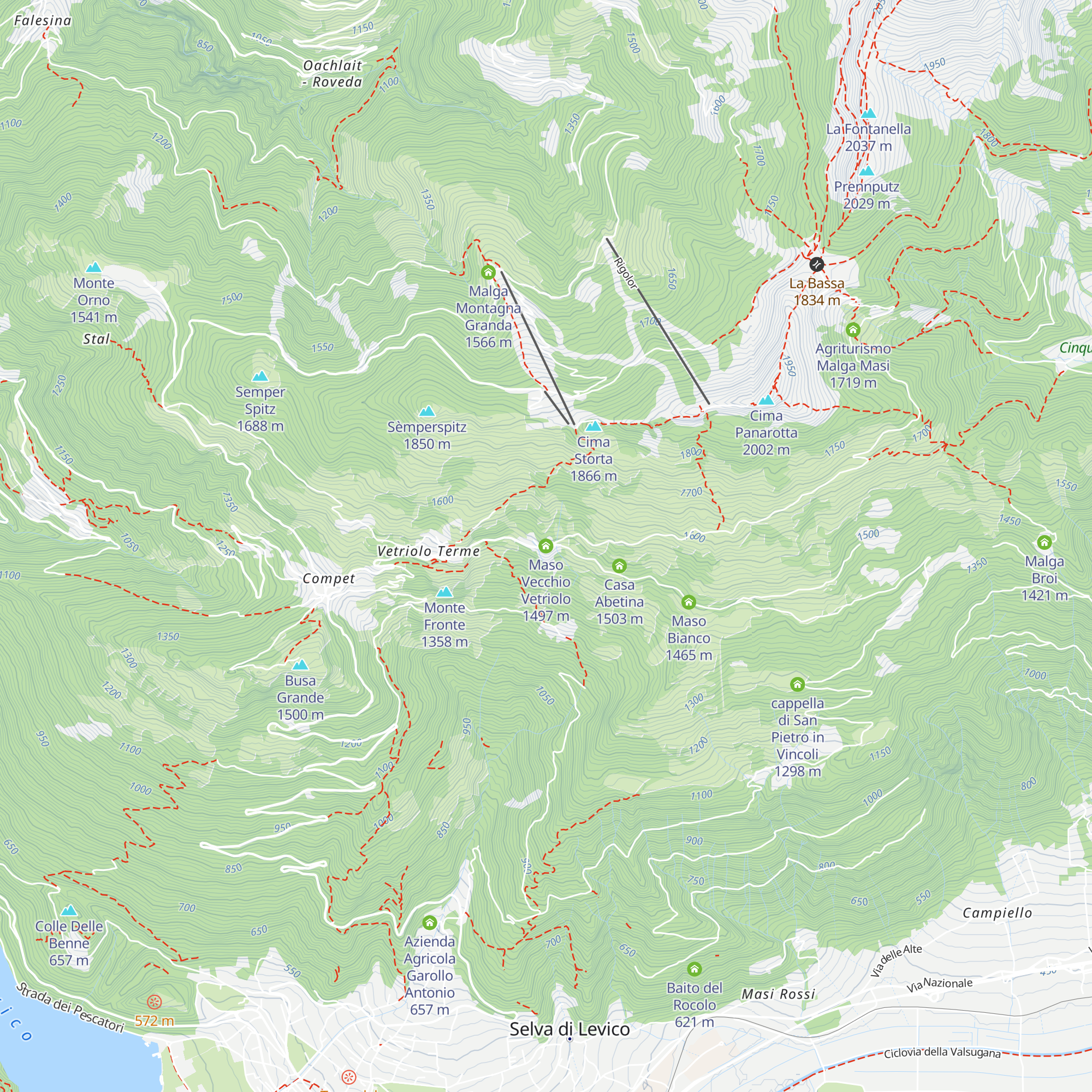 Maso Vecchio Vetriolo map