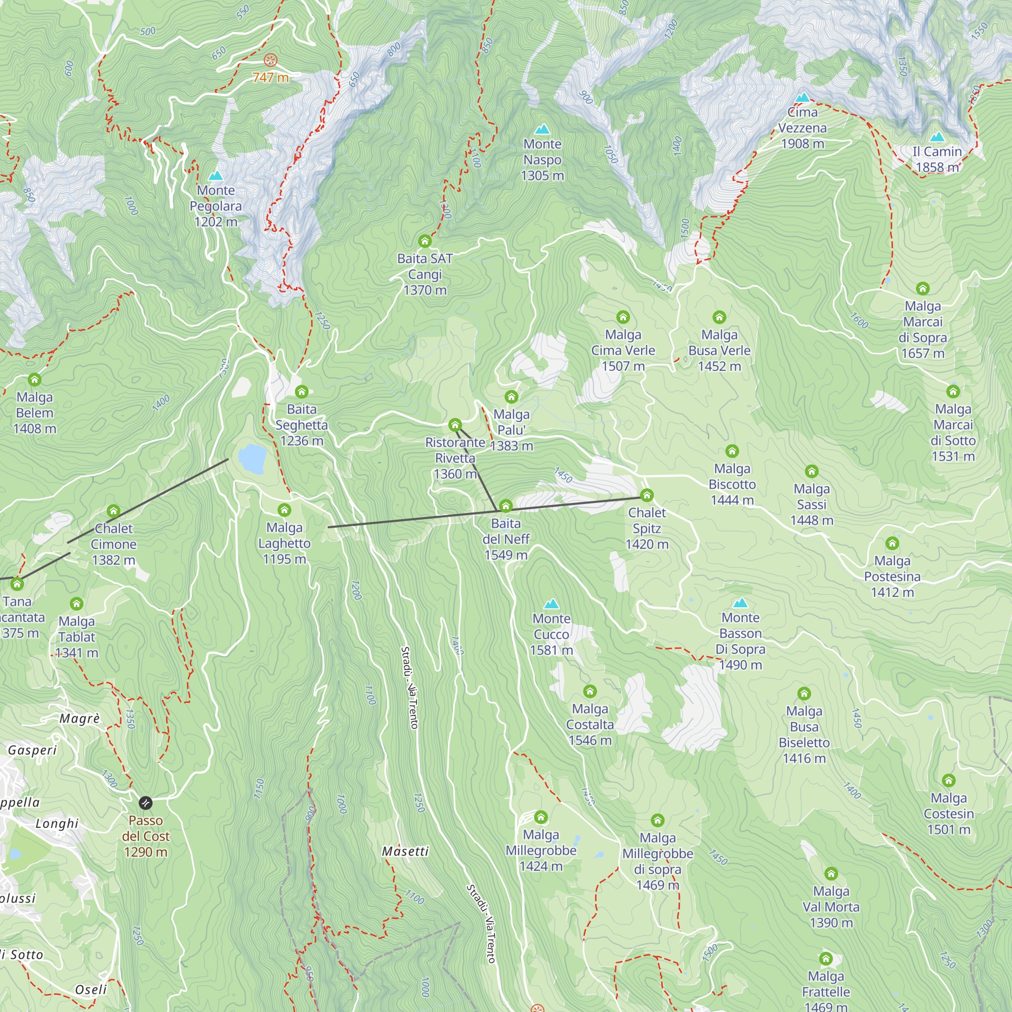 Baita del Neff map