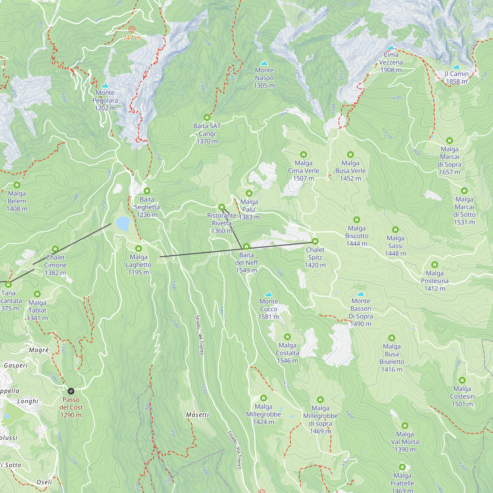 Baita del Neff map