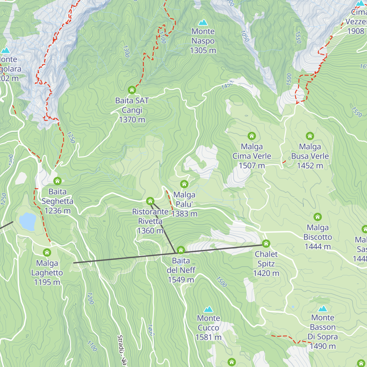Malga Palù map