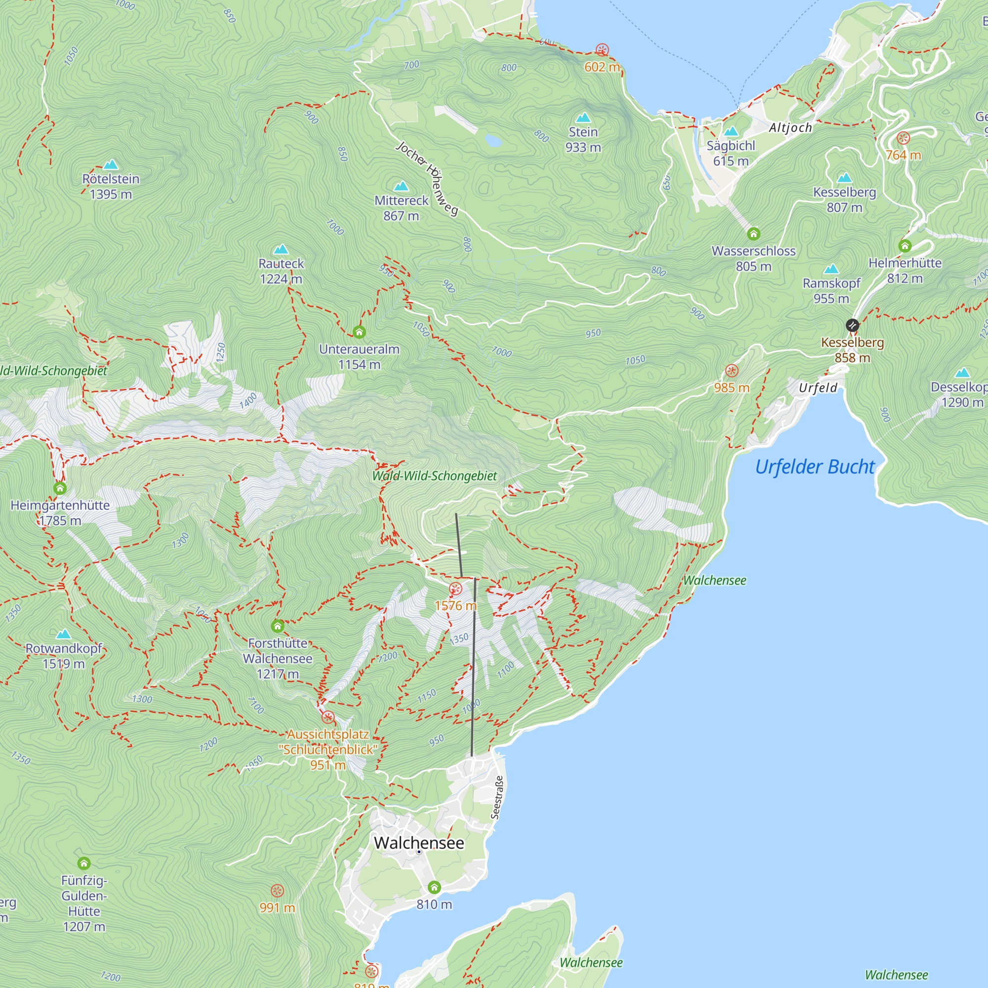 Schlehdorfer Alm map