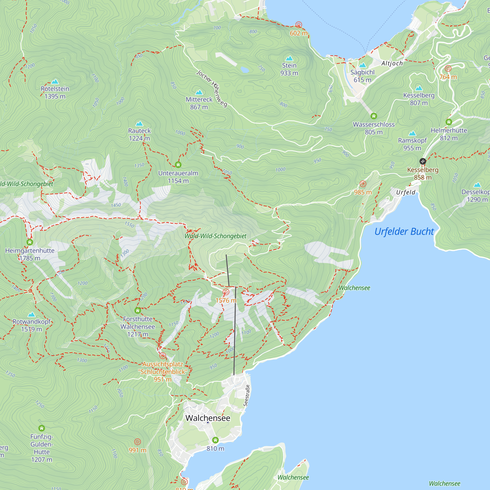 Schlehdorfer Alm map