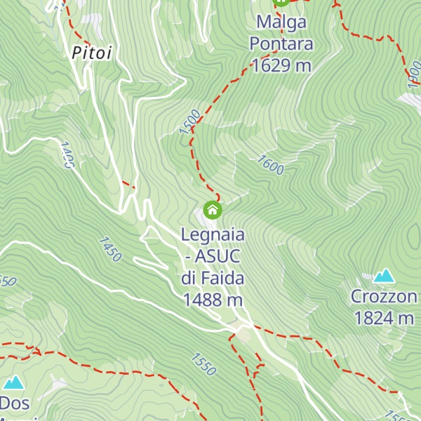Map of Baita ex malga Regnana - ASUC di Faida