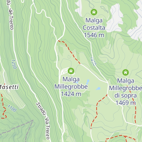 Map of Malga Millegrobbe