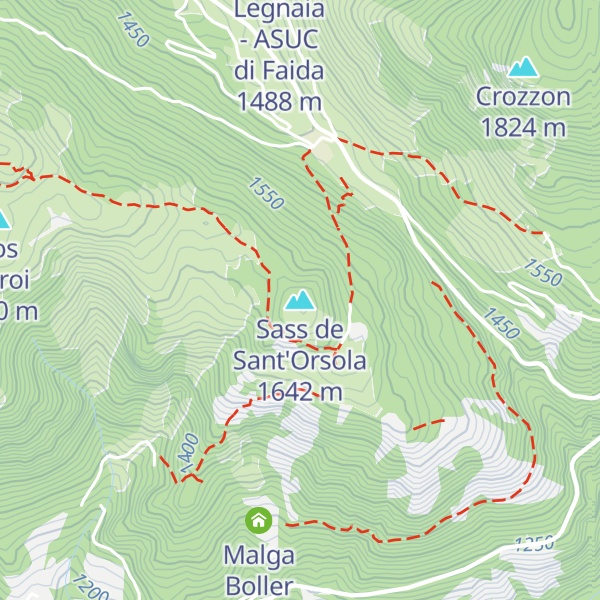 Map of Sass de Sant'Orsola