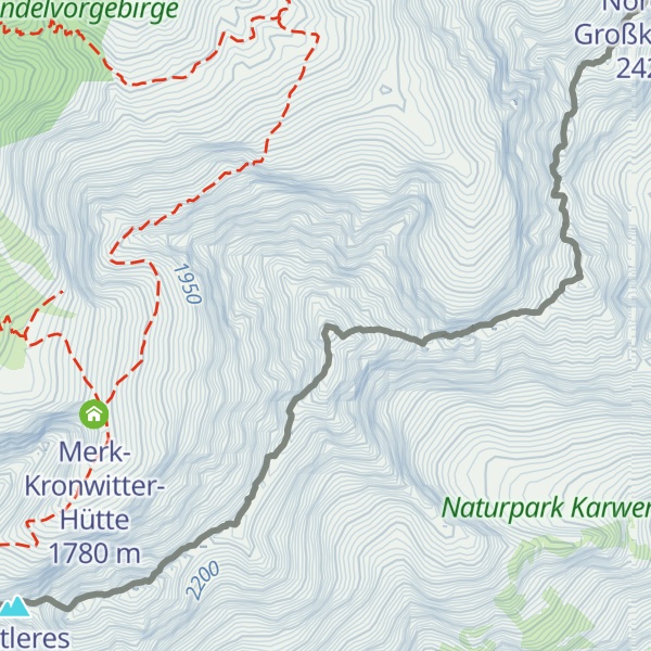 Map of Tiefkarspitze