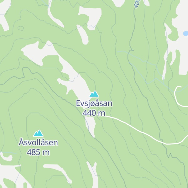 Map of Evsjøåsan