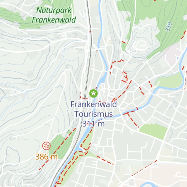 Map of Frankenwald Tourismus