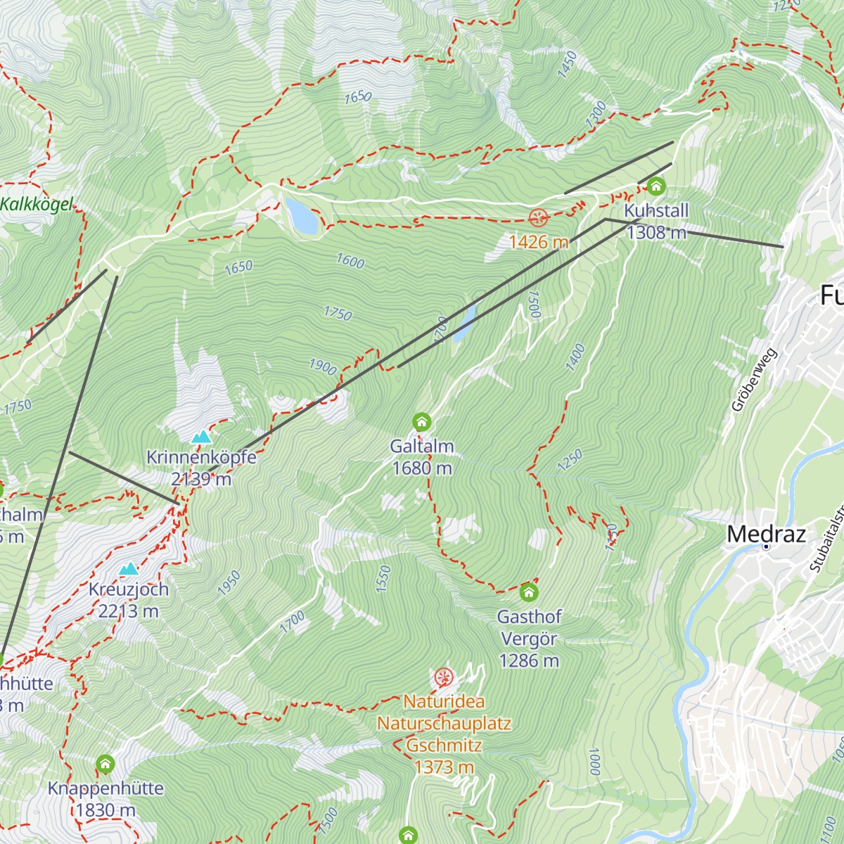 Galtalm map