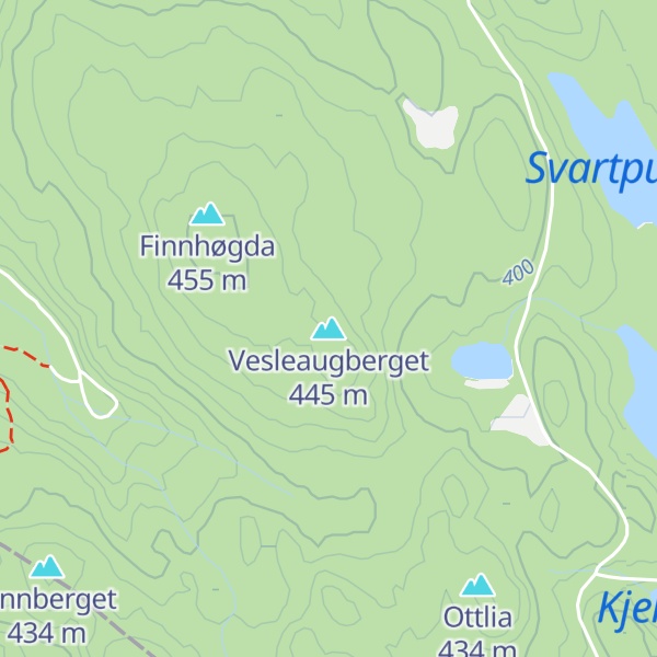 Map of Vesleaugberget