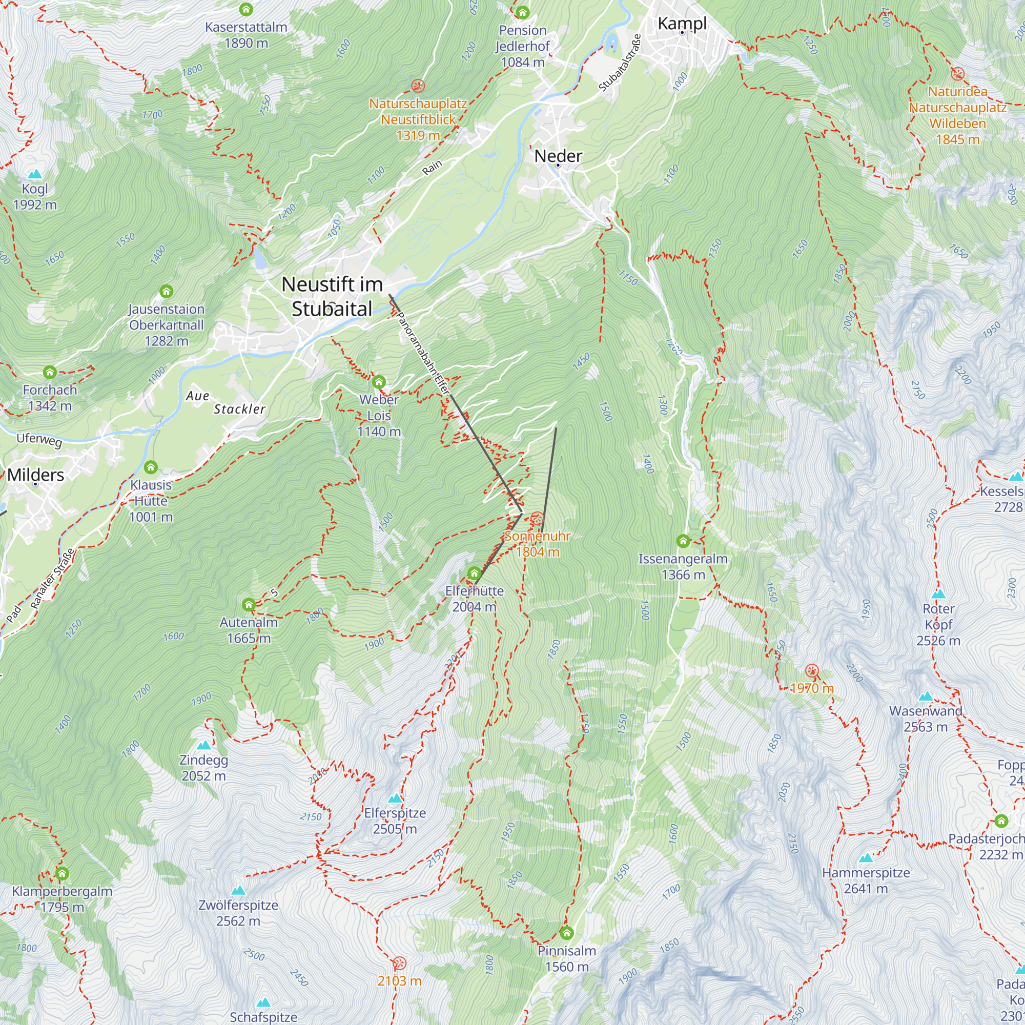 Panoramarestaurant Elfer map