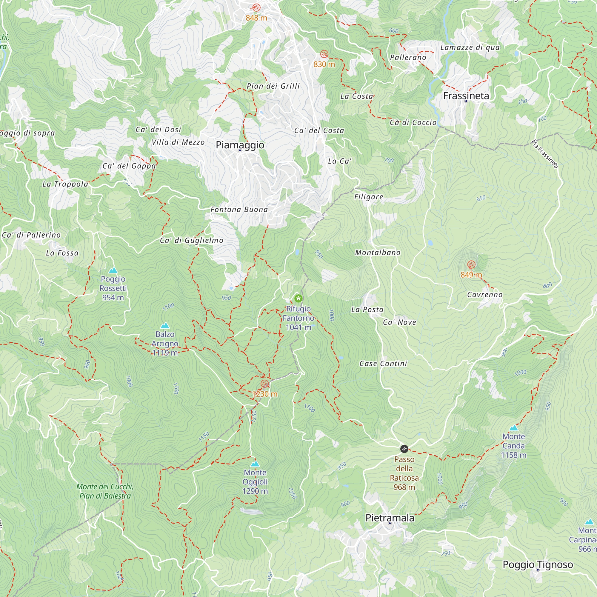 Rifugio Fantorno map