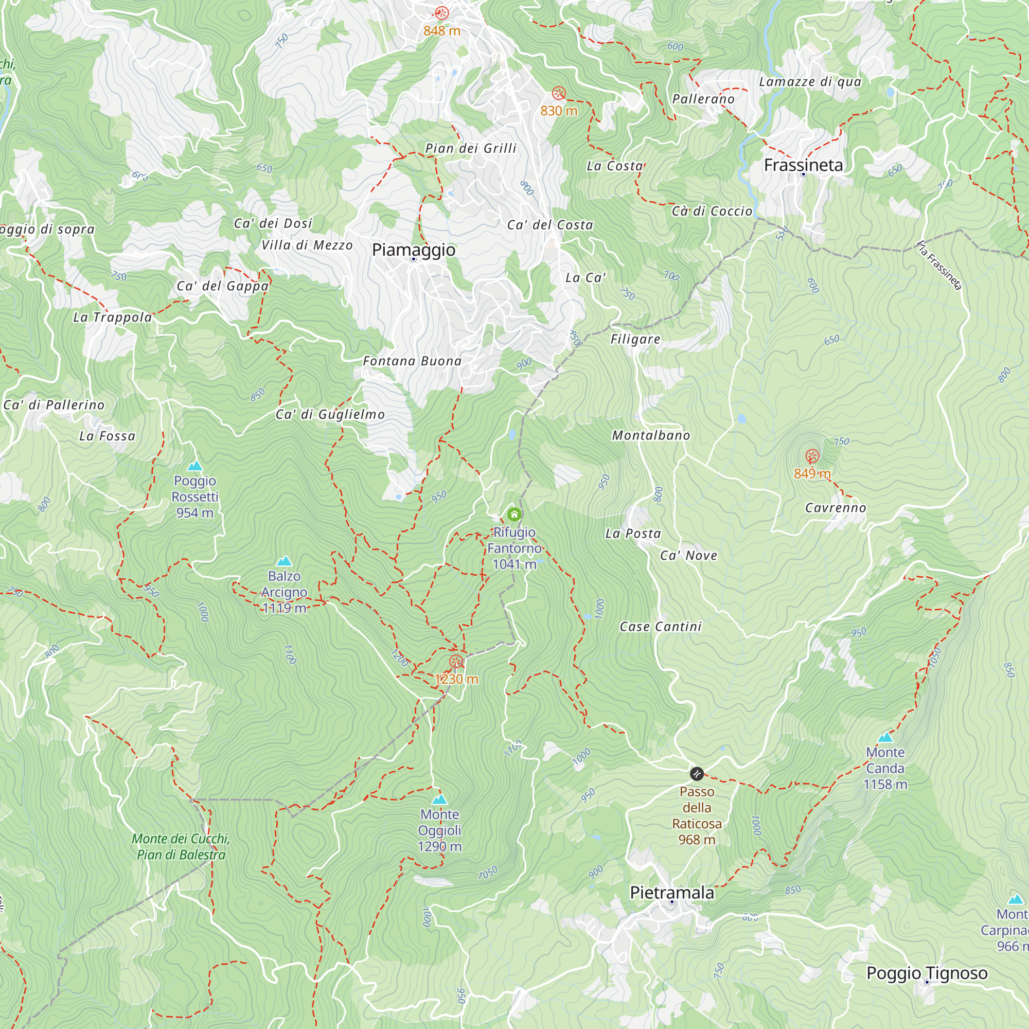 Rifugio Fantorno map