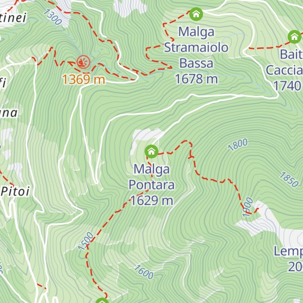 Map of Malga Pontara
