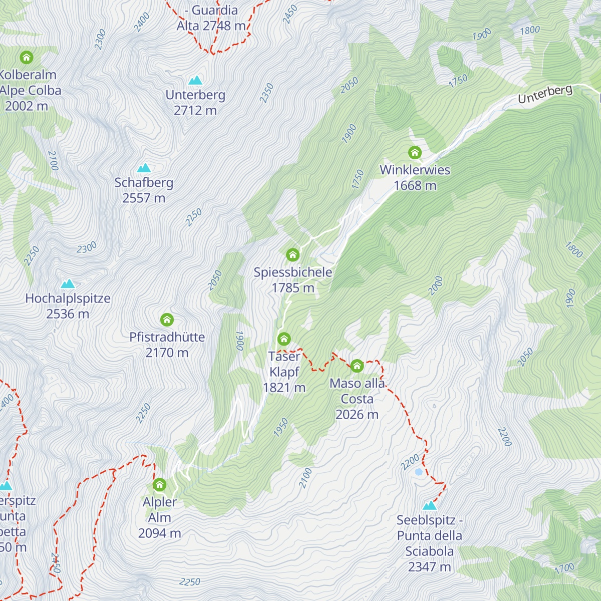 Ebenbergalm map