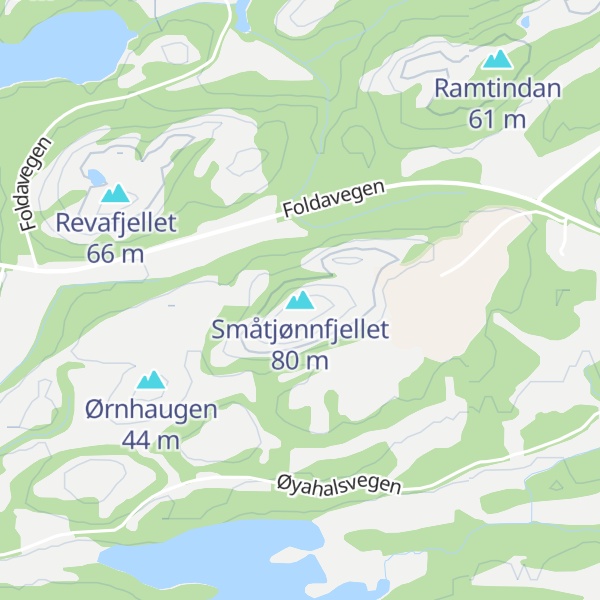 Map of Småtjønnfjellet