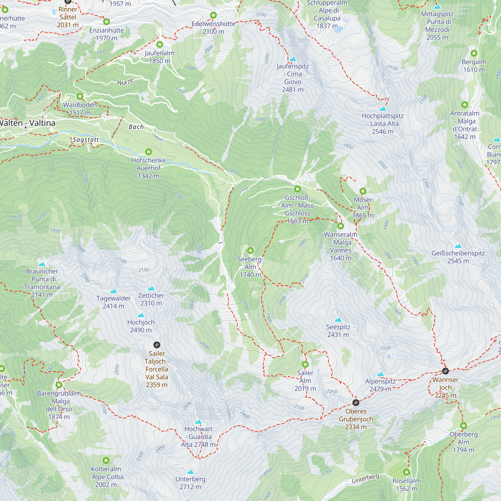 Seeberg-Alm map