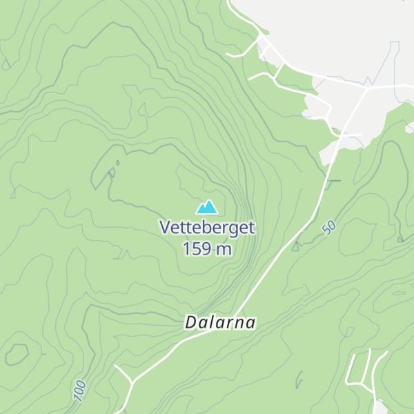 Map of Vetteberget
