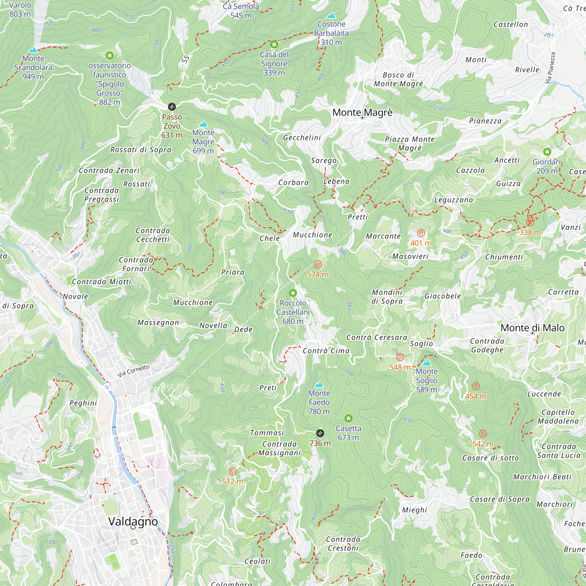 Roccolo Castellani map