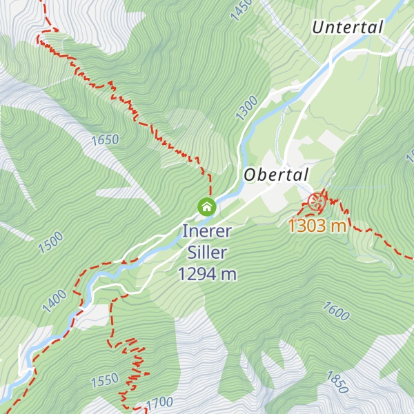 Map of Inerer Siller