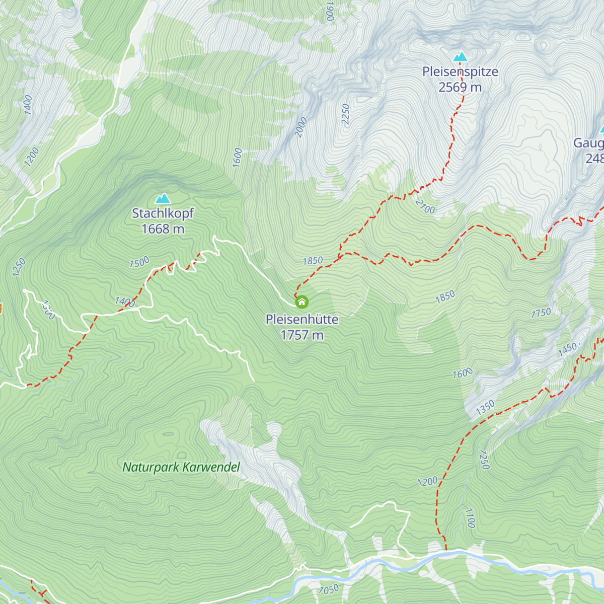 Pleisenhütte map