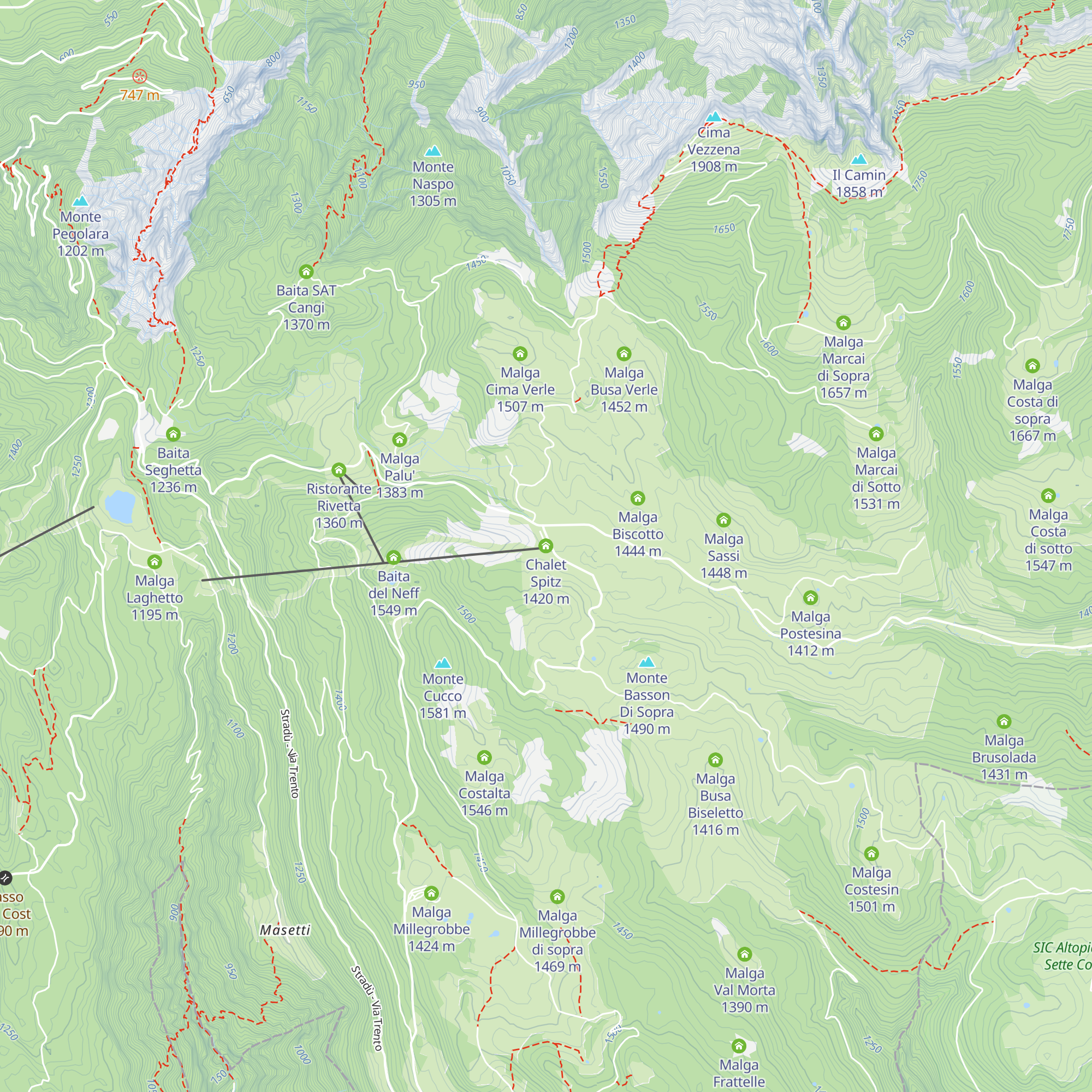 Chalet Spitz map