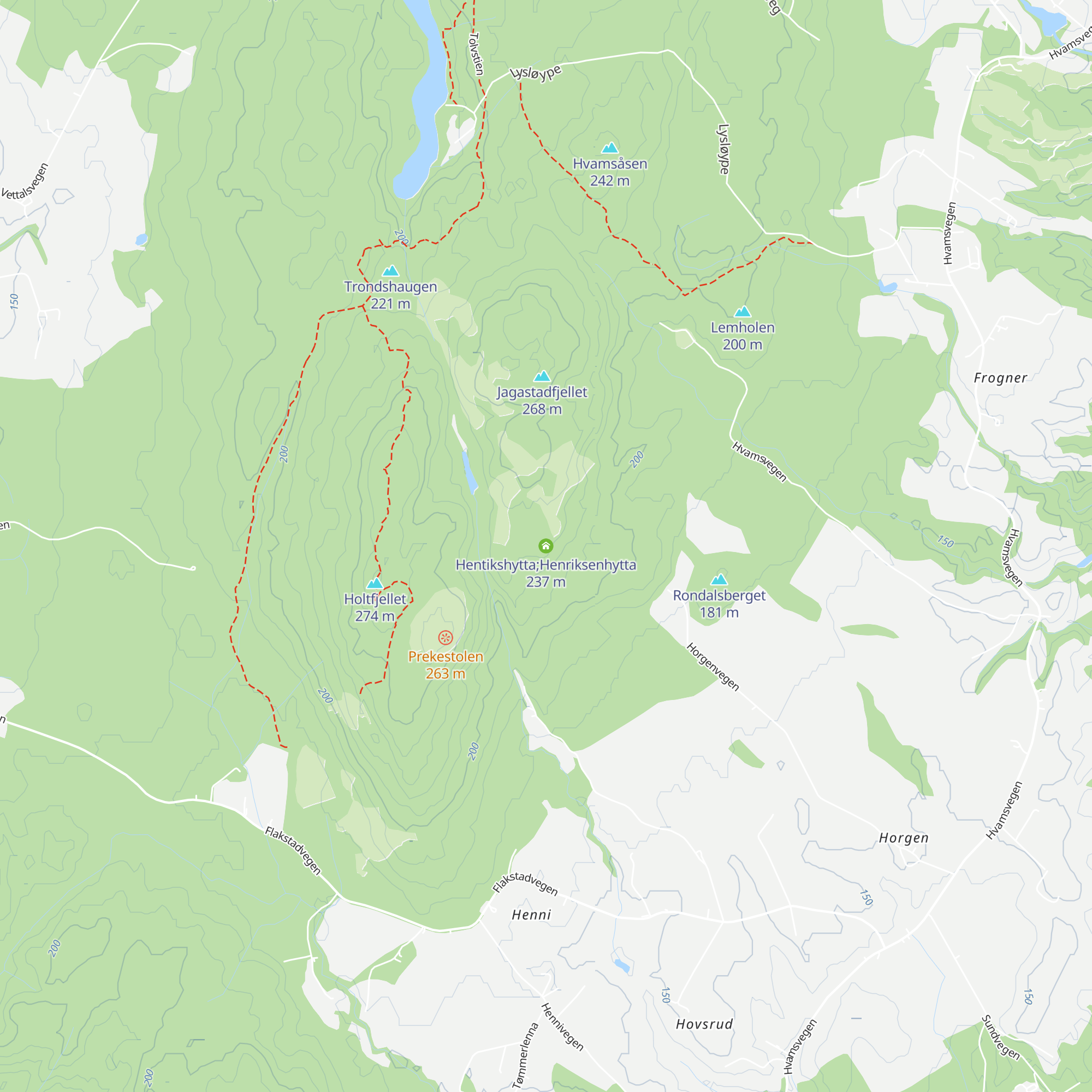 Hentikshytta;Henriksenhytta map