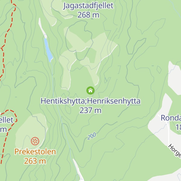 Map of Hentikshytta;Henriksenhytta