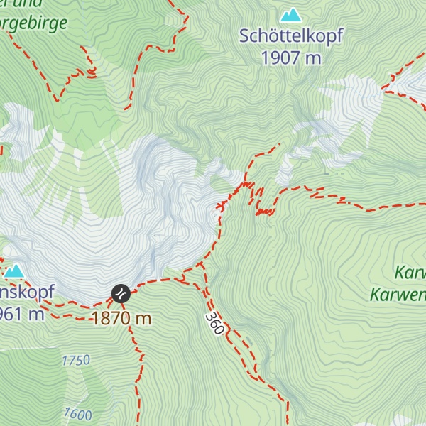 Map of Schöttelkarspitze