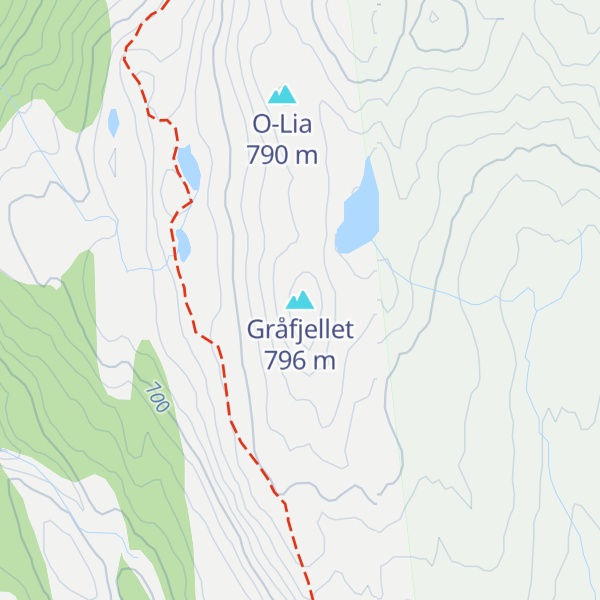 Map of Gråfjellet