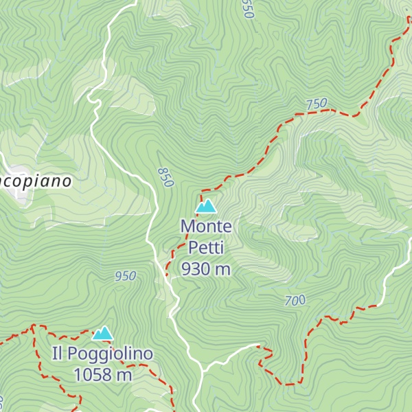 Map of Monte Petti