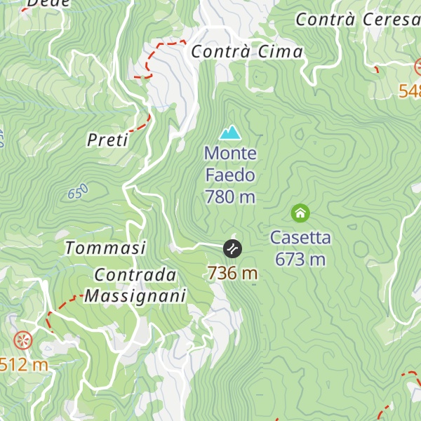 Map of Baita della Croce