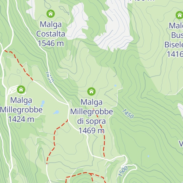 Map of Malga Millegrobbe di sopra