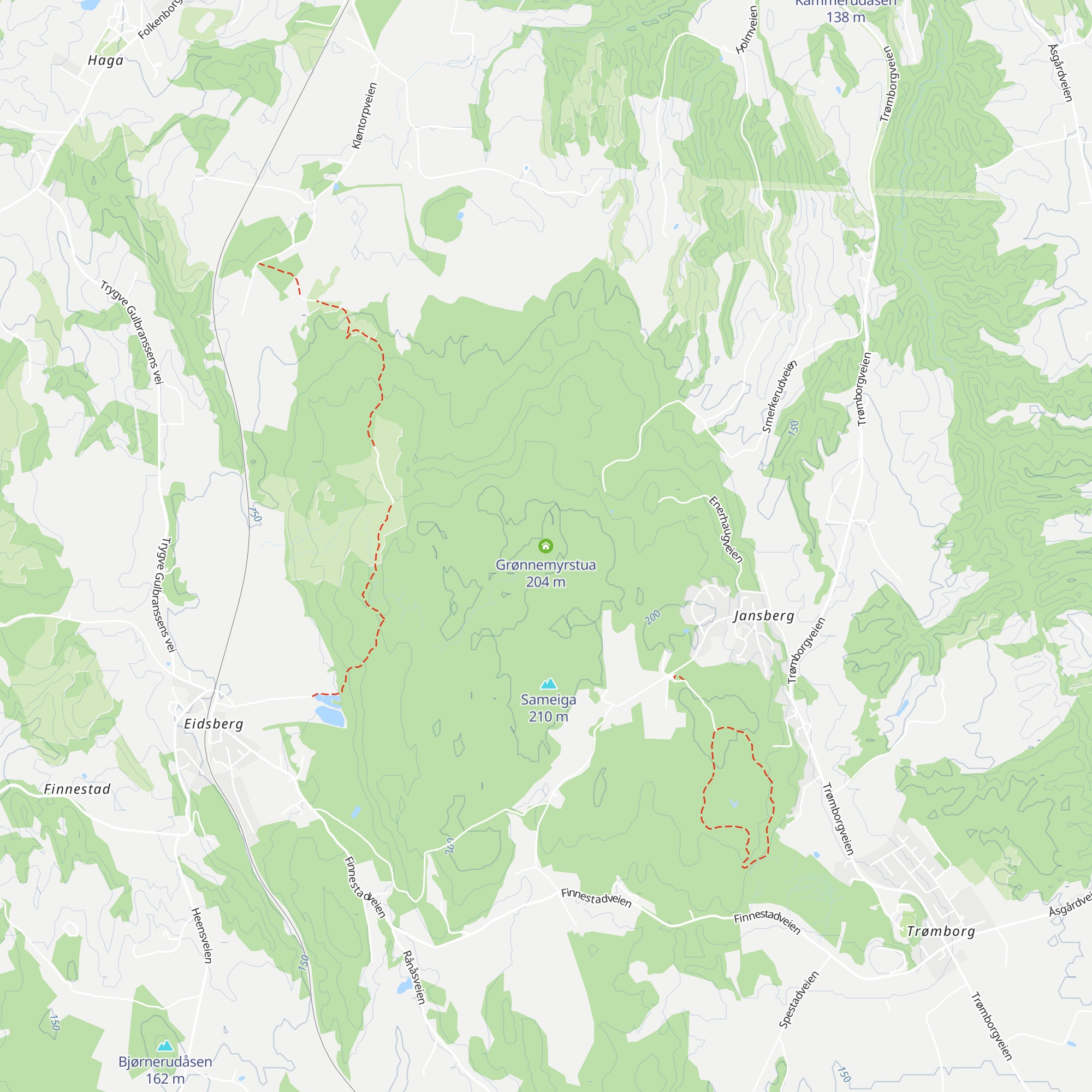 Grønnemyrstua map