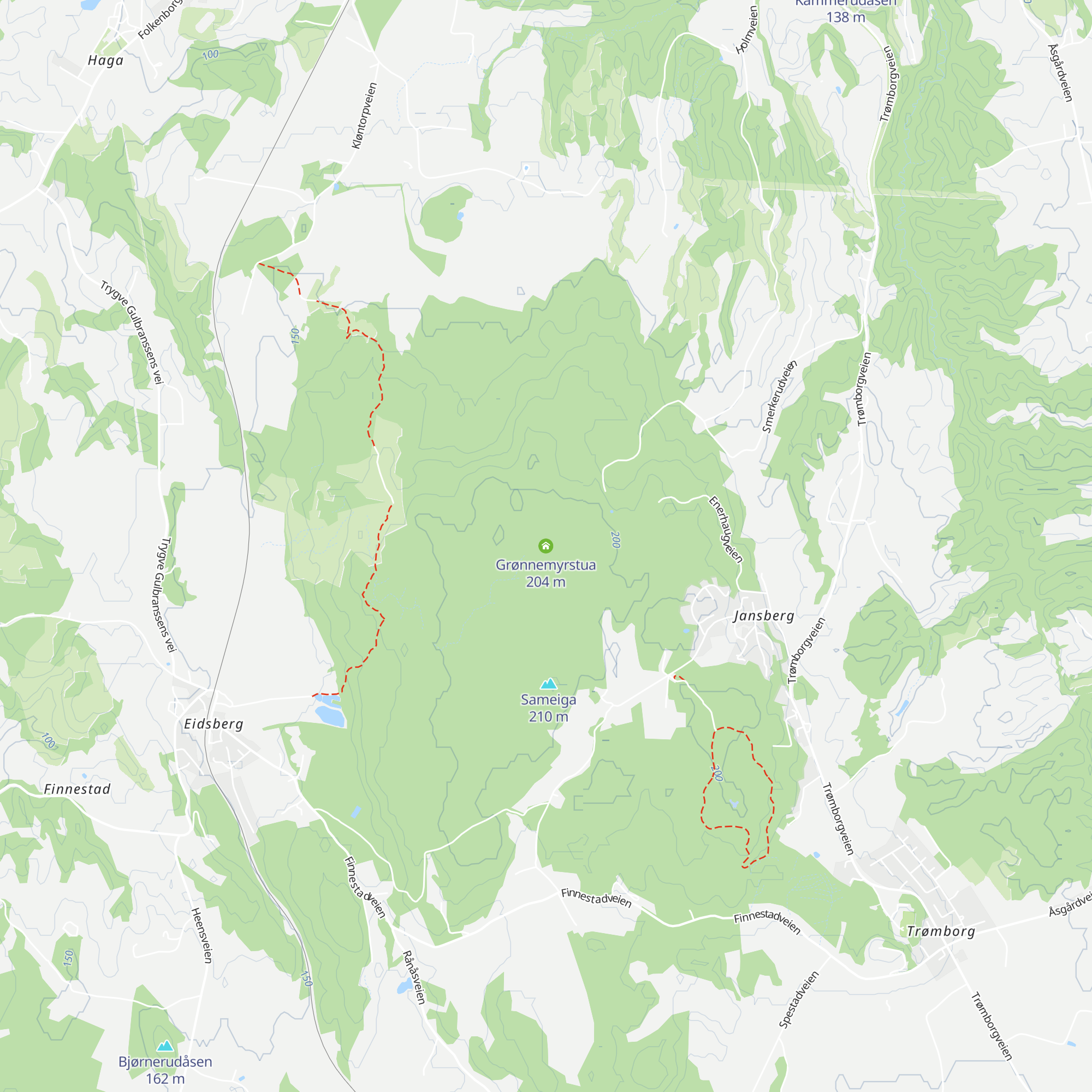 Grønnemyrstua map