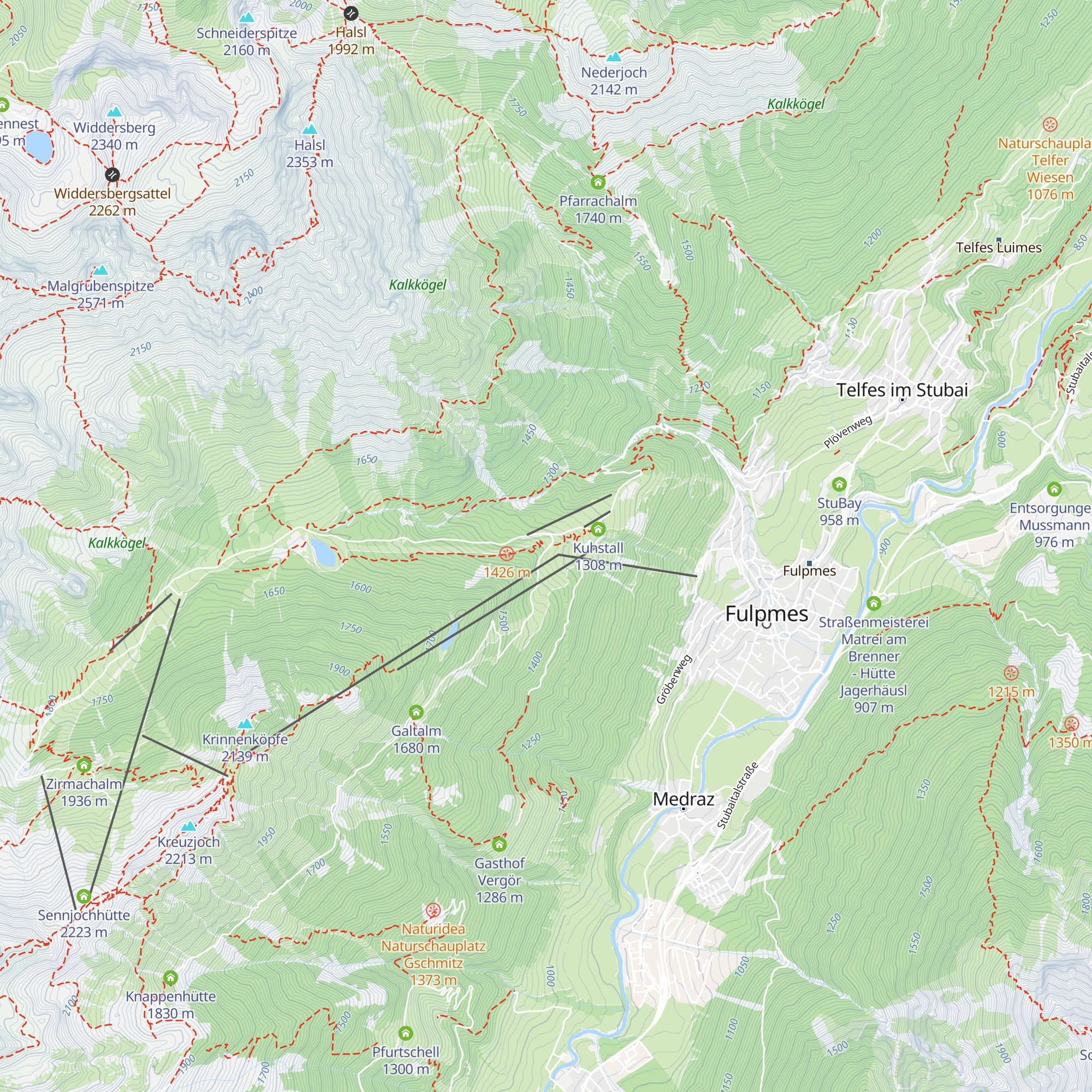 Brugger Alm map