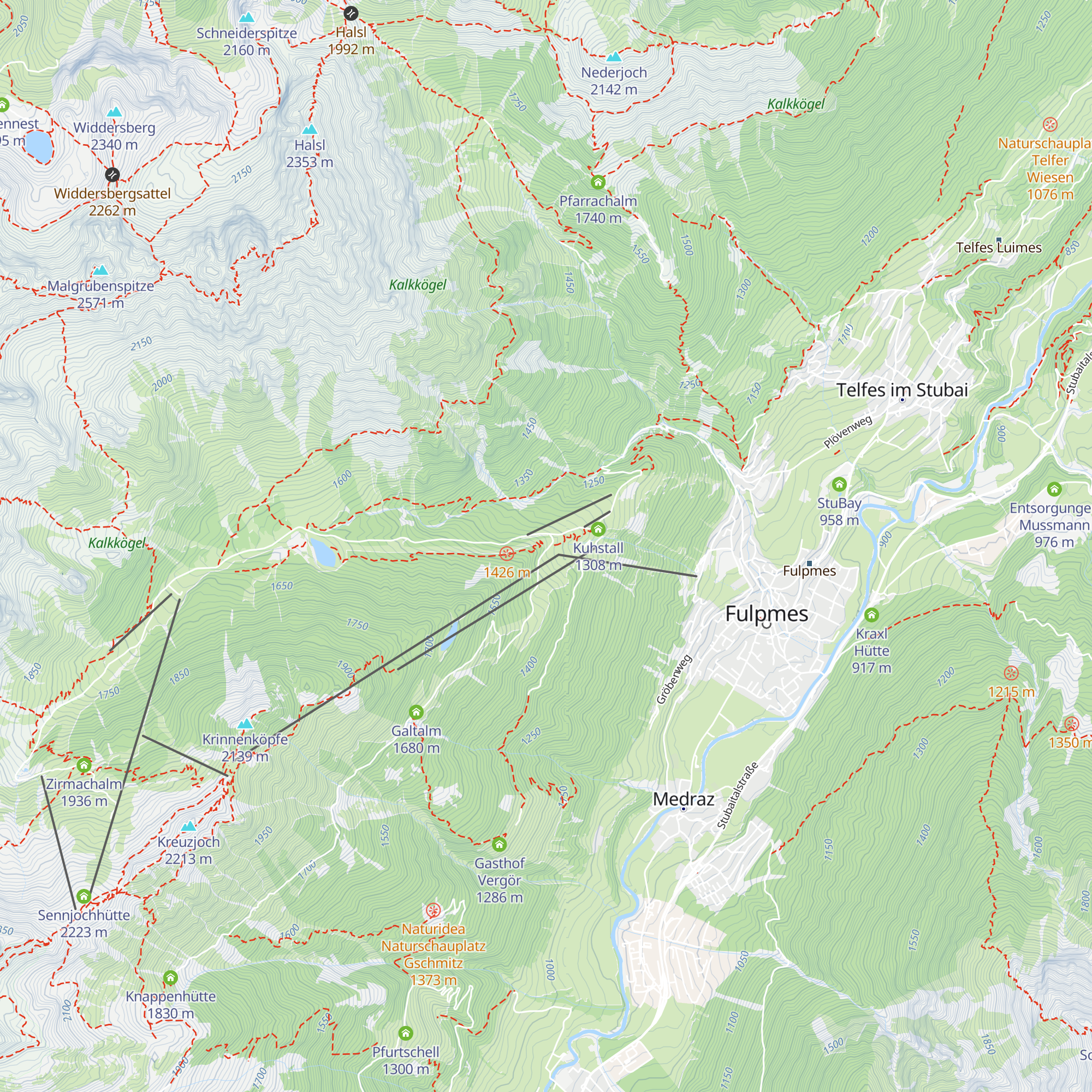 Brugger Alm map
