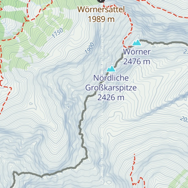 Map of Südliche Großkarspitze