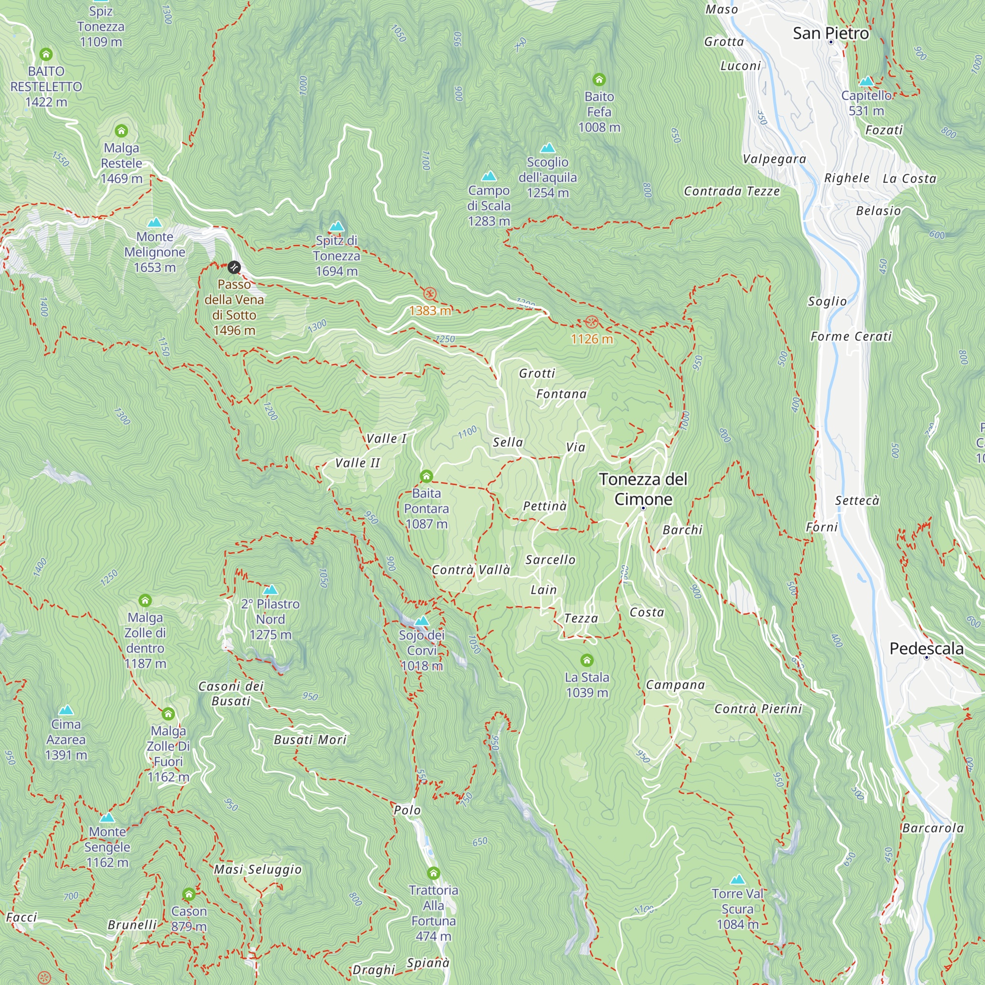 Baito delle Coste map