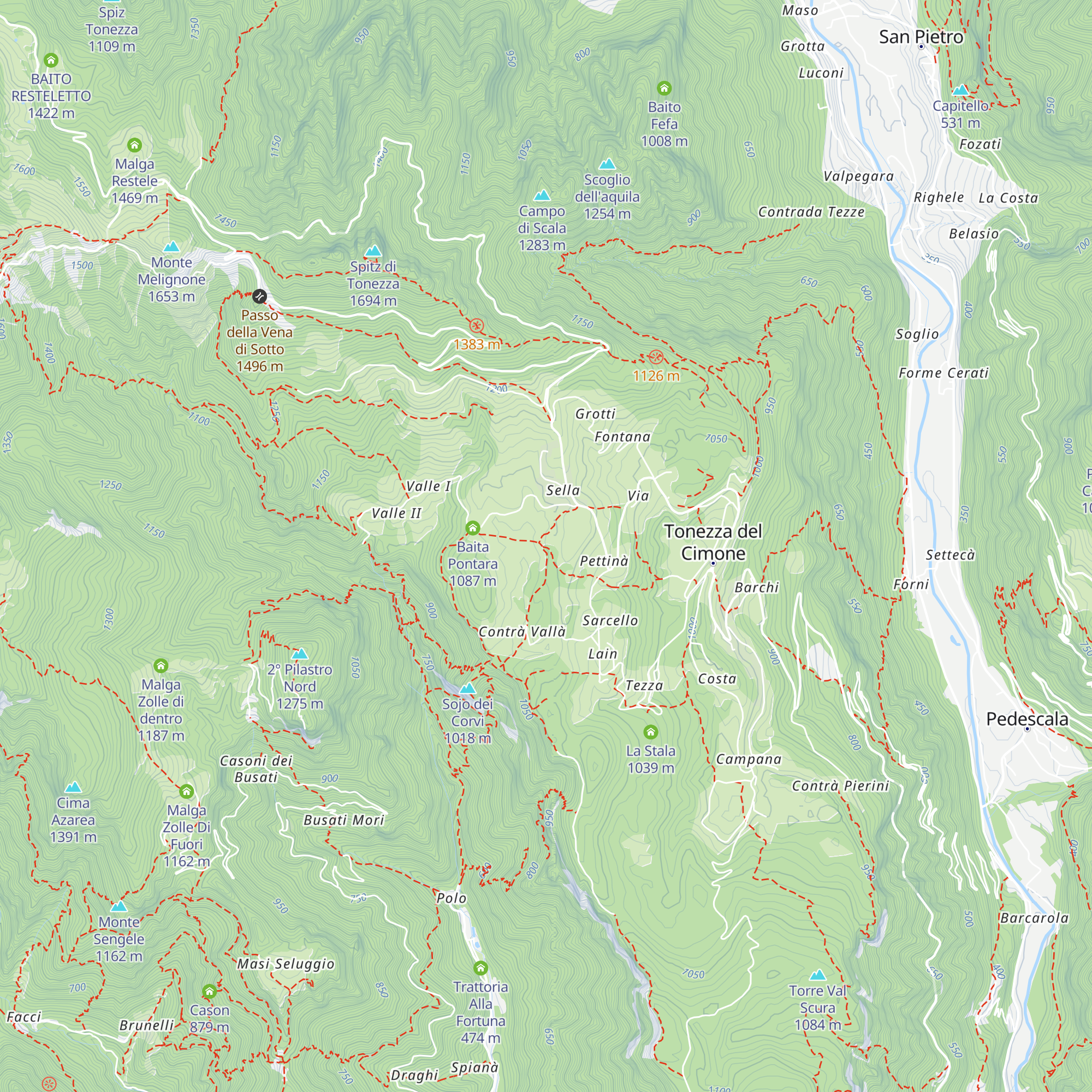 Baito delle Coste map